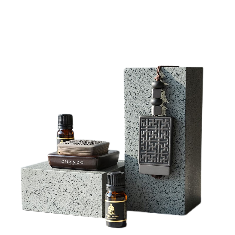 香度 车载香薰 灰色高雅&middot;男士香氛礼盒（金色琥珀）  单位：个  